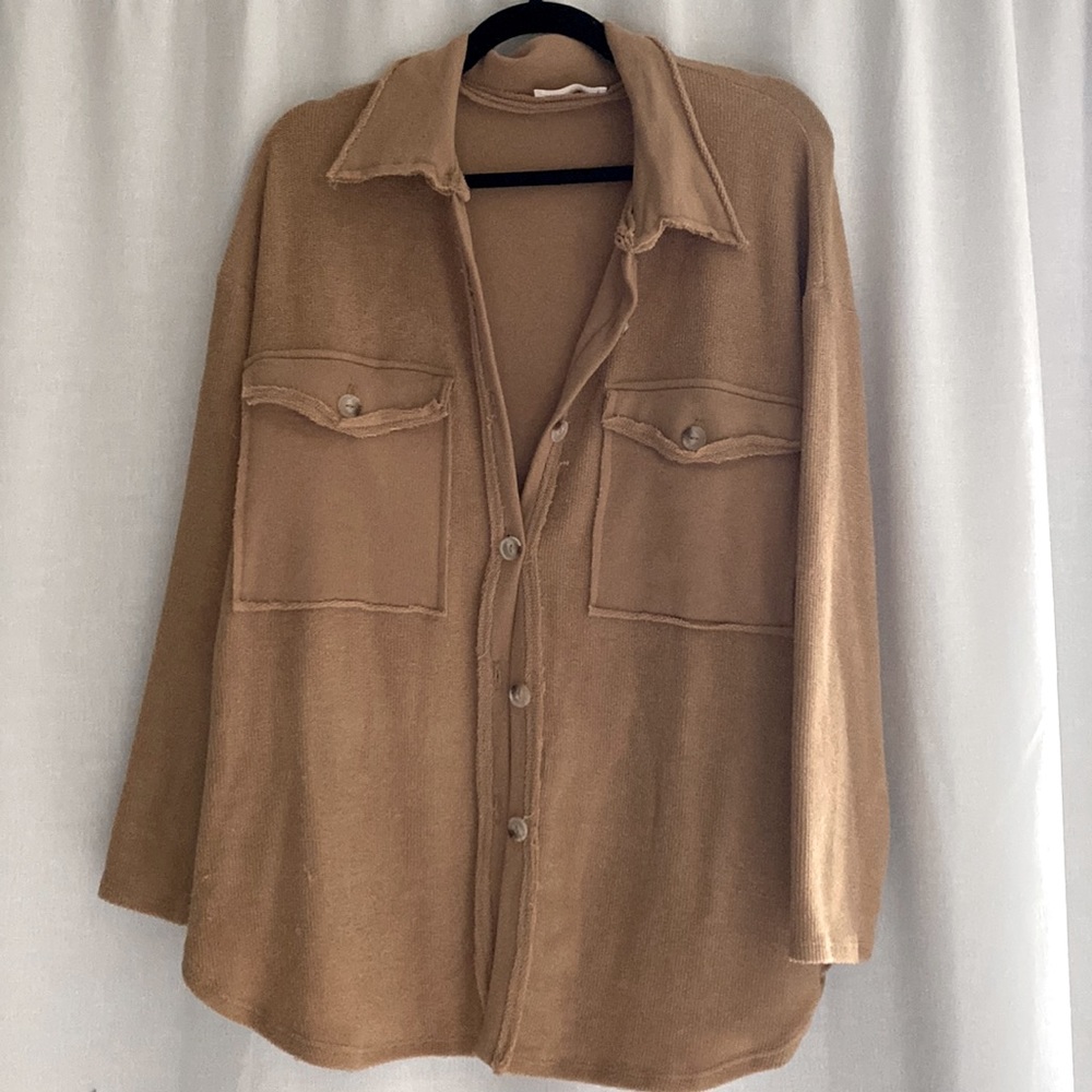 VICI - Ysabel French Terry Shacket - Camel